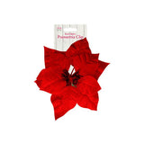 Holly & Ivy Glitter Poinsettia Clip - EuroGiant