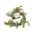 Holly & Ivy Red Berry Wreath 25cm - EuroGiant