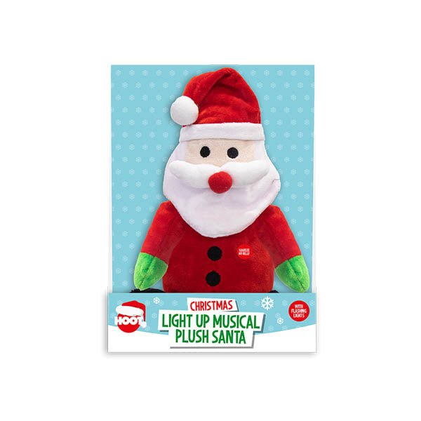 Hoot Light Up Musical Plush Santa - EuroGiant