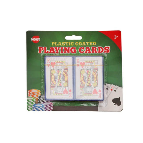 Hoot Plastic Coated Playing Cards 2 Pack - EuroGiant