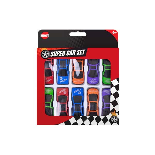 Hoot Super Car Set 10 Pack - EuroGiant