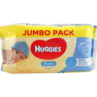 Huggies Baby Wipes Pure 72s Jumbo Pk - EuroGiant