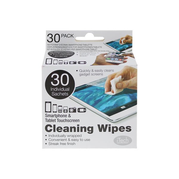 iTECH Screen Cleaning Wipes 30s - EuroGiant
