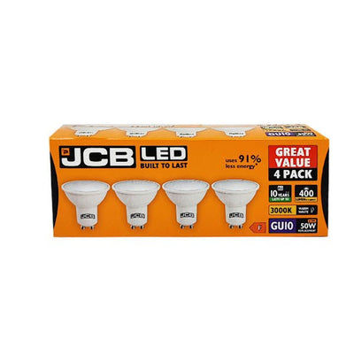 Jcb Led Light Bulb Gu10 4.5W W/w 4 Pack - EuroGiant
