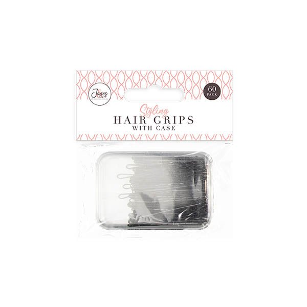 Jones & Co Hair Grips With Case 60 Pack - EuroGiant