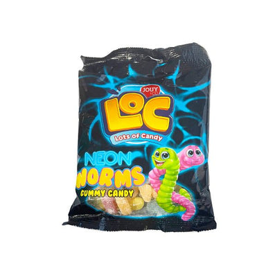 Jouy & Co Lots Of Candy Neon Worms 160g - EuroGiant