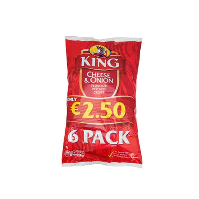 King Crisps Cheese & Onion 6 Pack - EuroGiant