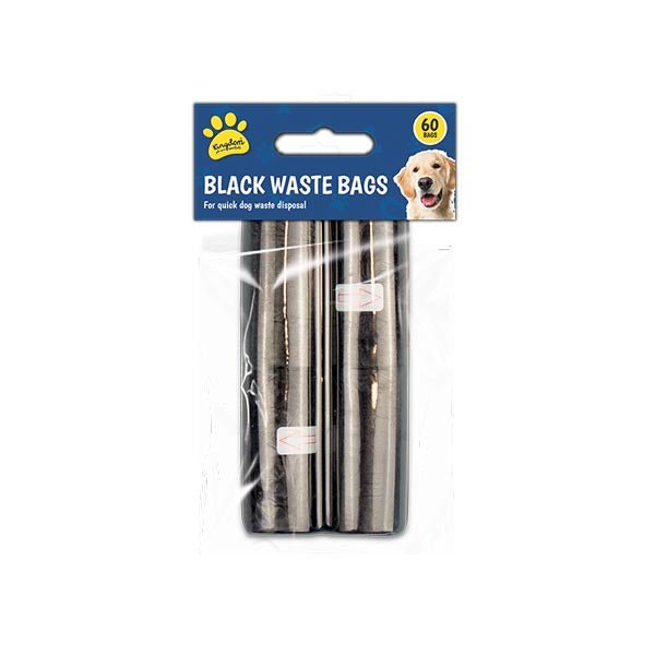 Kingdom Black Dog Waste Bags 60 Pack - EuroGiant