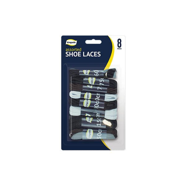 Kingsole Assorted Shoe Laces 8 Pack - EuroGiant