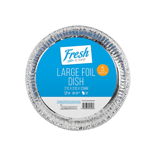 Large Foil Flan Dish 210x210 5 Pack - EuroGiant