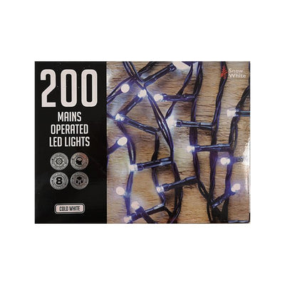 Led Light Chain 200 Cold White M/o - EuroGiant