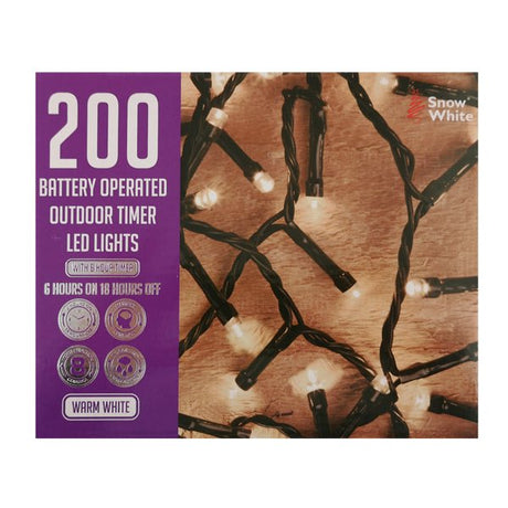 Led Light Chain 200 Warm White B/o - EuroGiant