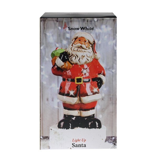Light Up Antique Santa 25cm Xm54694 ) - EuroGiant