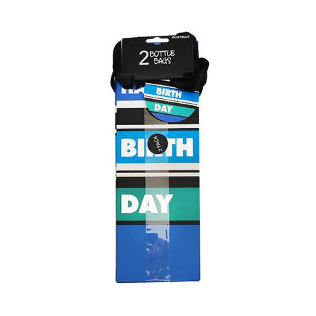 Male Bottle Gift Bags 2 Pack - EuroGiant