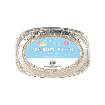 Medium Foil Platters 350x230mm 2 Pack - EuroGiant