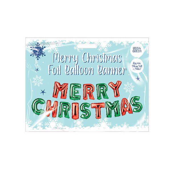 Merry Christmas Foil Balloon Banner - EuroGiant