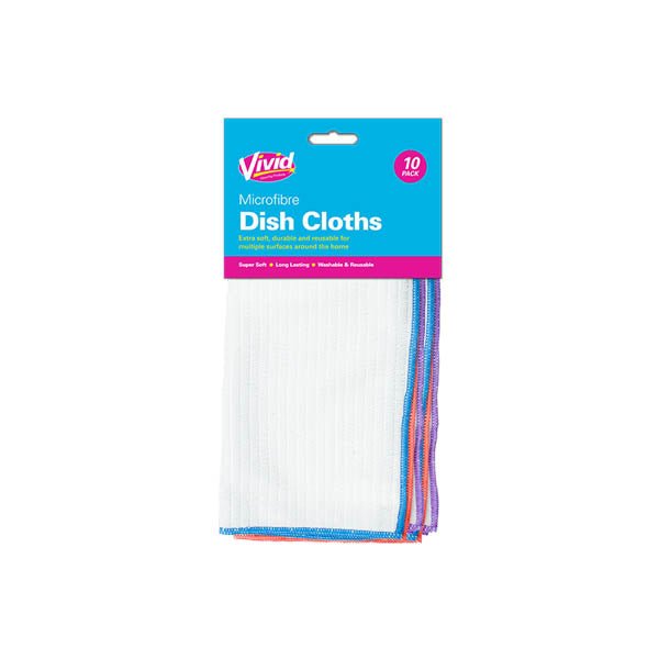 Microfibre Dish Cloths 10 Pack - EuroGiant