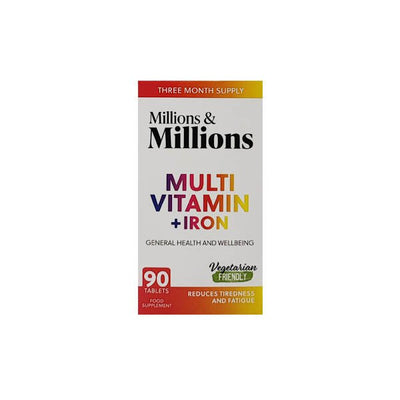 Millions Multi Vitamin + Iron 90 Tablets - EuroGiant