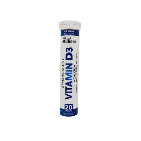 Millions Vitamin D3 + Calcium 20 Tablets - EuroGiant