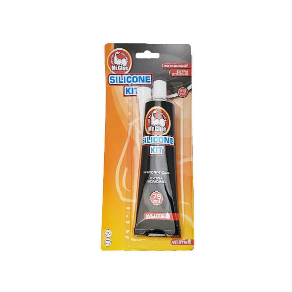 Mr Glue Silicone Sealant Kit White 75ml - EuroGiant