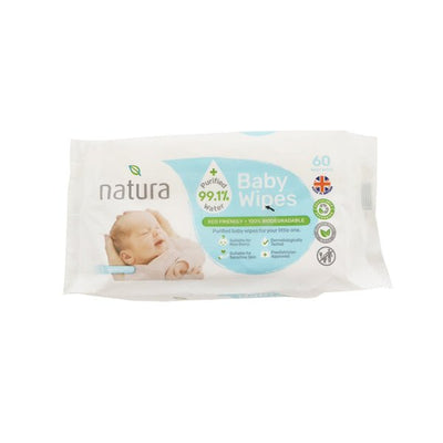 Natura Baby Wipes 60PK - EuroGiant