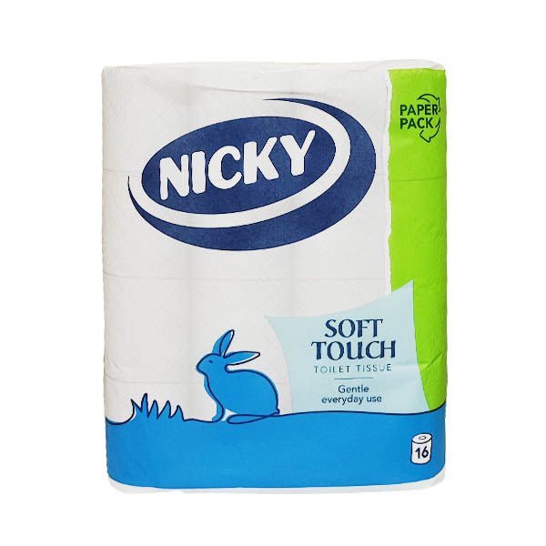 Nicky Toilet Roll Soft Touch 16 Pack EuroGiant