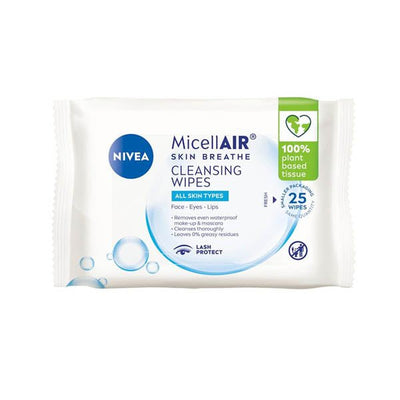 Nivea Face Wipes 3 In 1 Micell Air 25s - EuroGiant