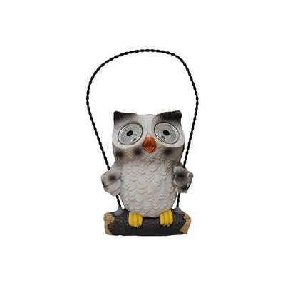 Owl On Swing Solar Lamp Led - EuroGiant