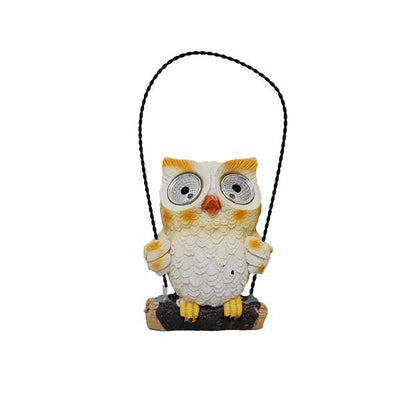 Owl On Swing Solar Lamp Led - EuroGiant