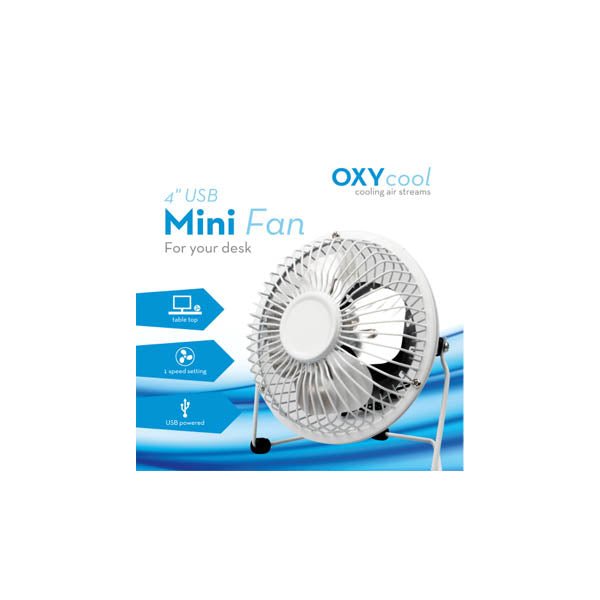 Oxy Cool Mini Fan Usb 4 Inch - EuroGiant
