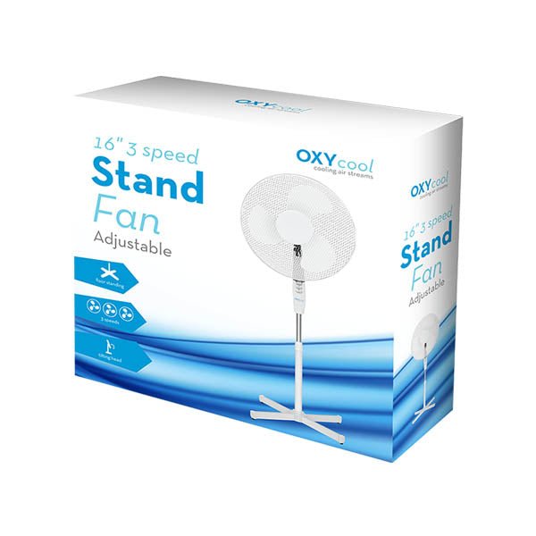 Oxy Cool Stand Fan 16 Inch 3 Speed - EuroGiant