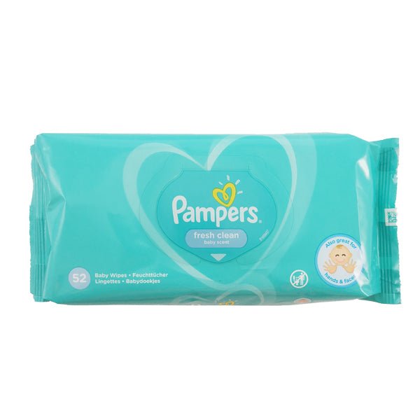 Pampers Wipes Fresh Clean 52PK - EuroGiant