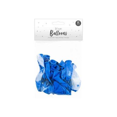 Party Faves Blue Balloons 15 Pk - EuroGiant
