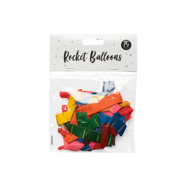 Party Faves Rocket Balloons 15 Pack - EuroGiant