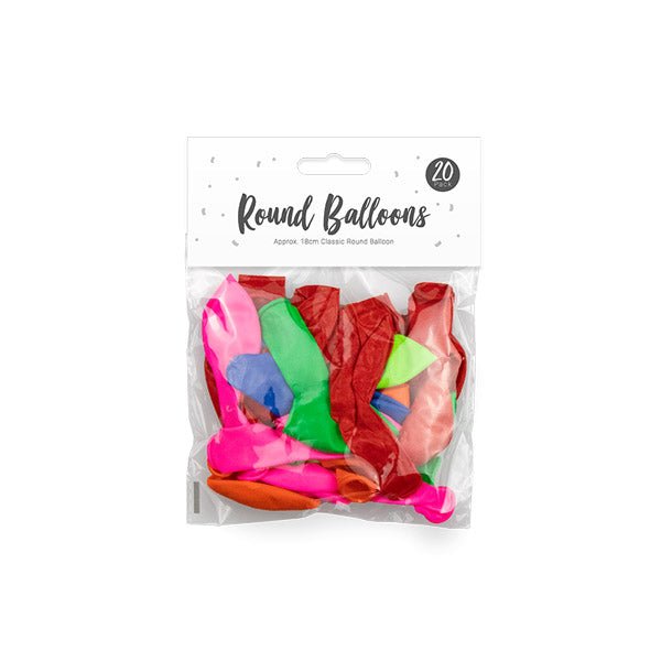 Party Faves Round Balloons 20 Pack - EuroGiant