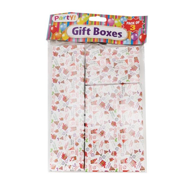 Party Gift Boxes 3 Pk - EuroGiant