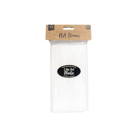 Pla Straws Biodegradable Straws 80 Pk - EuroGiant