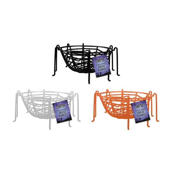 Plastic Spider Treat Basket 26.5cm - EuroGiant