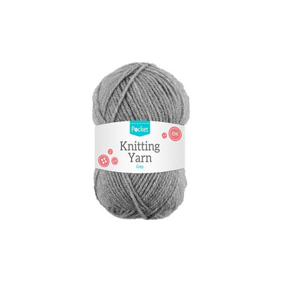 Pocket Knitting Yarn Grey 75g - EuroGiant