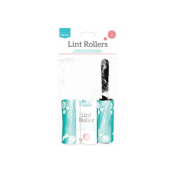 Pocket Lint Rollers 3 Pack - EuroGiant