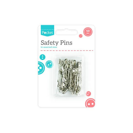 Pocket Safety Pins 50 Pack - EuroGiant