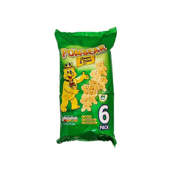 Pom Bears Cheese & Onion 6 Pack 78g - EuroGiant