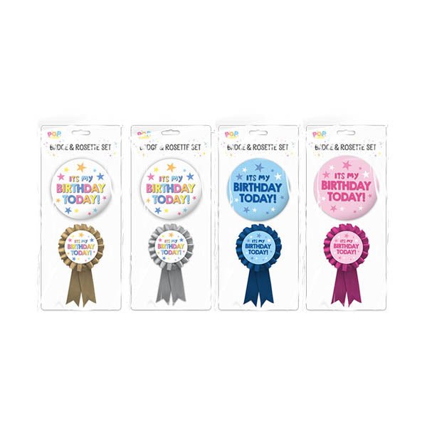 Pop Party Badge & Rosette Set - EuroGiant