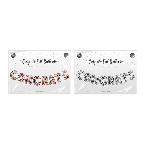 Pop Party Congrats Foil Balloons 14 Inch - EuroGiant