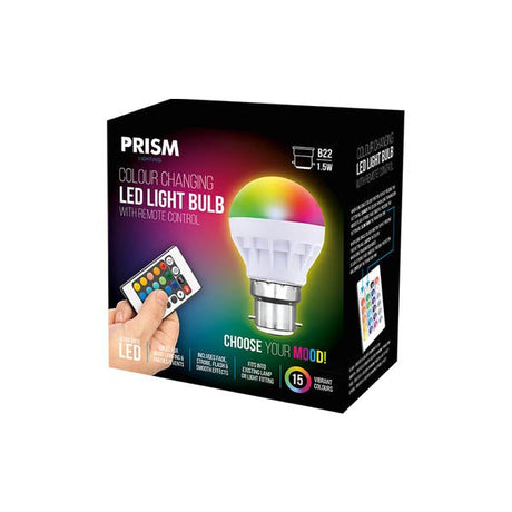 Prism Colour Changing Led Light Bulb B22 - EuroGiant