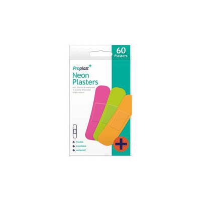 Pro Plast Neon Plasters 60 Pack - EuroGiant