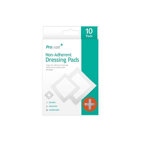 Proplast Non-adherent Dressing Pads 10s - EuroGiant