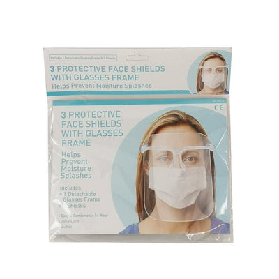 Protective Face Shields With Glasses - EuroGiant