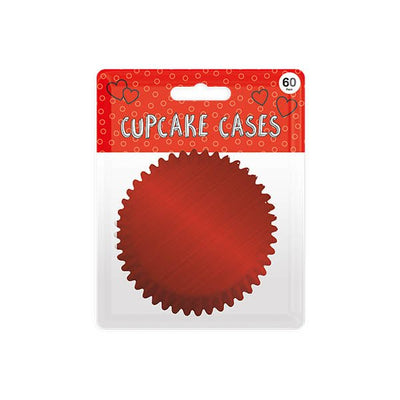 Red Metallic Cupcake Cases - EuroGiant
