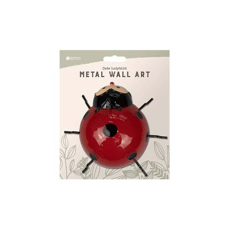 Rowan Cute Ladybird Metal Wall Art - EuroGiant